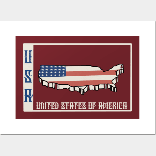 Usa flag Posters and Art